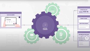 illustration montrant le fonctionnement d'Estimia sous forme de rouage